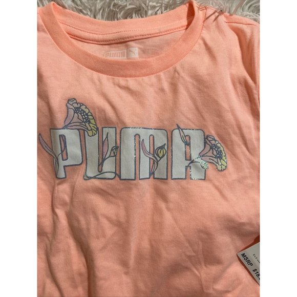 NWT Lot of 2 Girl’s Shirts Size 6 ~ Puma Logo & Nanette ~ Sequin Cat Top New - Picture 2 of 3